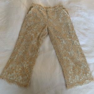 Ella Moss lace cropped pants